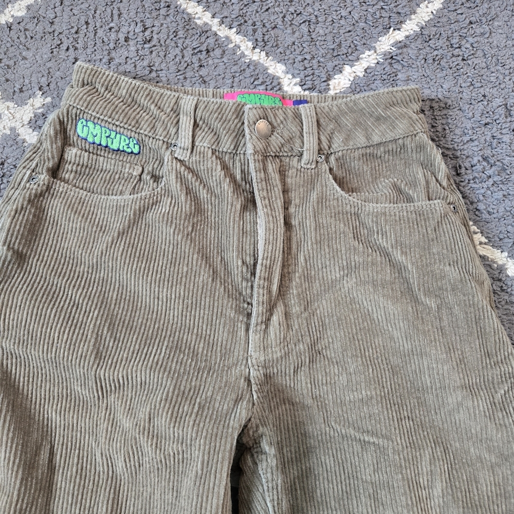 Empyre Tori Green Khaki Corduroy Skate Pants Size 0 - Picture 5 of 13